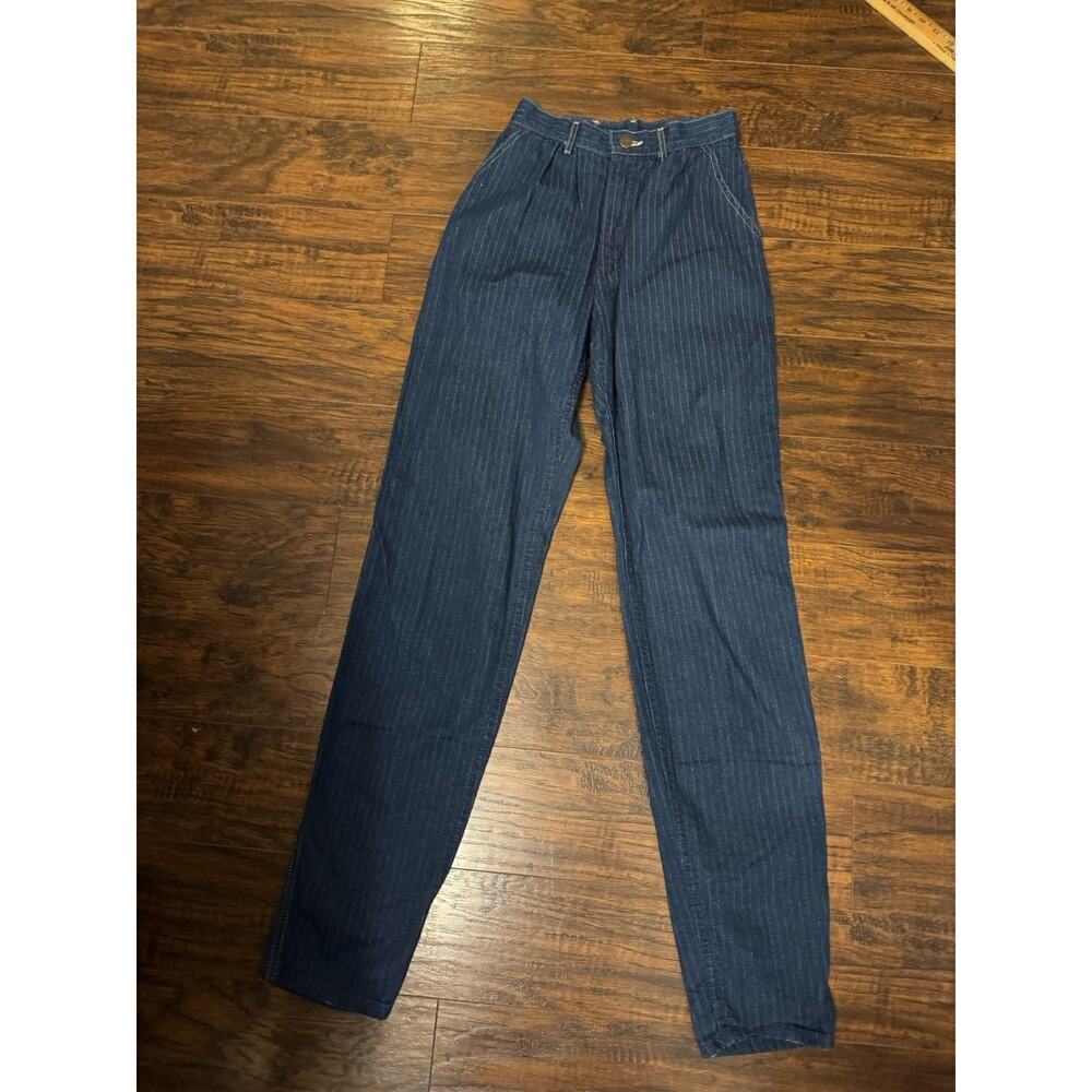 Vintage 90’s LEE Jr. Rider High Waist Tapered Mom Jeans Womens Size 5 Striped